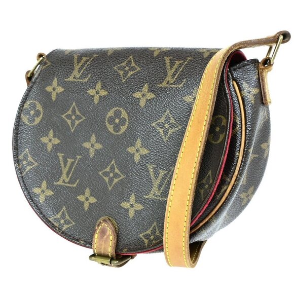 LOUIS VUITTON LV Tambourine Shoulder Bag Monogram Leather Brown - Picture 1 of 16
